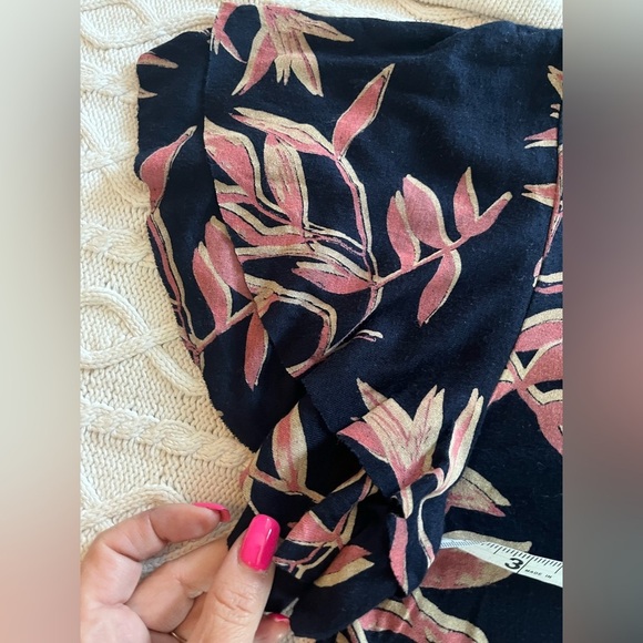 Lucky Brand Floral Print Short Sleeve Ruffle Dress women’s size XS - Picture 10 of 13